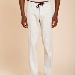Milano Jogger pantalon chino homme en twill de lin et coton extra slim fit