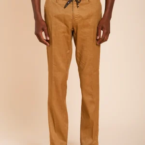 Milano Jogger pantalon chino homme en twill de lin et coton extra slim fit