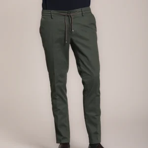 Milano Jogger pantalon chino homme en gabardine stretch extra slim fit