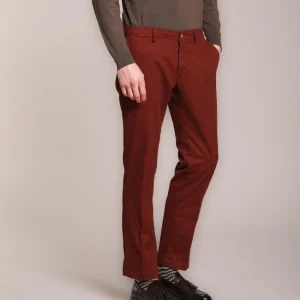 New York pantalon chino homme en gabardine stretch regular fit ①
