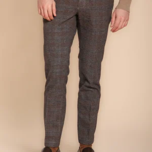 New York Sartorial pantalon chino homme imprimé Prince de Galles regular fit