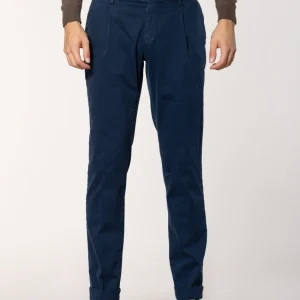 New York Time 1 Pinces pantalon chino homme en gabardine regular fit
