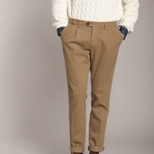 New York Time 2 Pinces pantalon chino homme en coton et laine regular fit