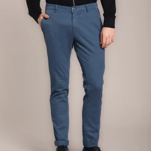 Milano pantalon chino homme en gabardine stretch extra slim fit ①