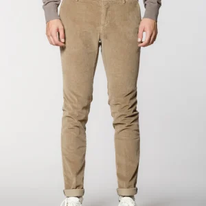 Milano pantalon chino homme en velours 500 raies extra slim fit