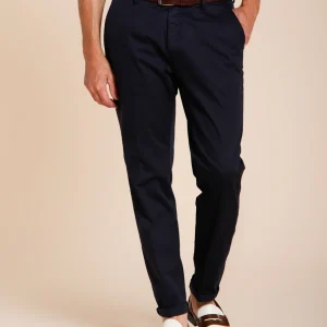 Osaka pantalon chino homme en tricotine fine de coton et lyocell carrot fit
