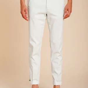 Torino Summer pantalon chino homme en twill de coton et lyocell slim fit