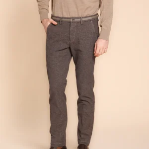 Torino University pantalon chino homme en pied-de-poule slim fit