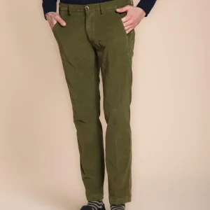 Torino pantalon chino homme en velours 1500 raies slim fit ①