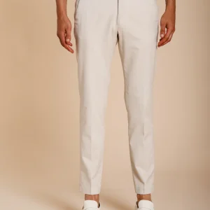 Torino City pantalon chino homme en tricot fin de coton et lyocell slim fit