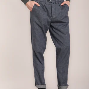 Boston 2 Pinces pantalon chino homme en coton oxford relaxed fit