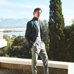 Boston 2 Pinces pantalon chino homme en tricot relaxed fit