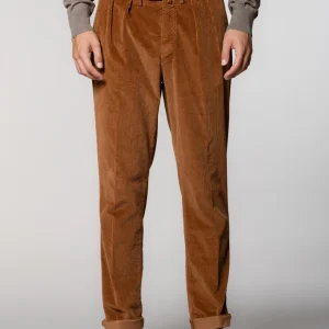 Boston 2 Pinces pantalon chino homme en velours 500 raies relaxed fit