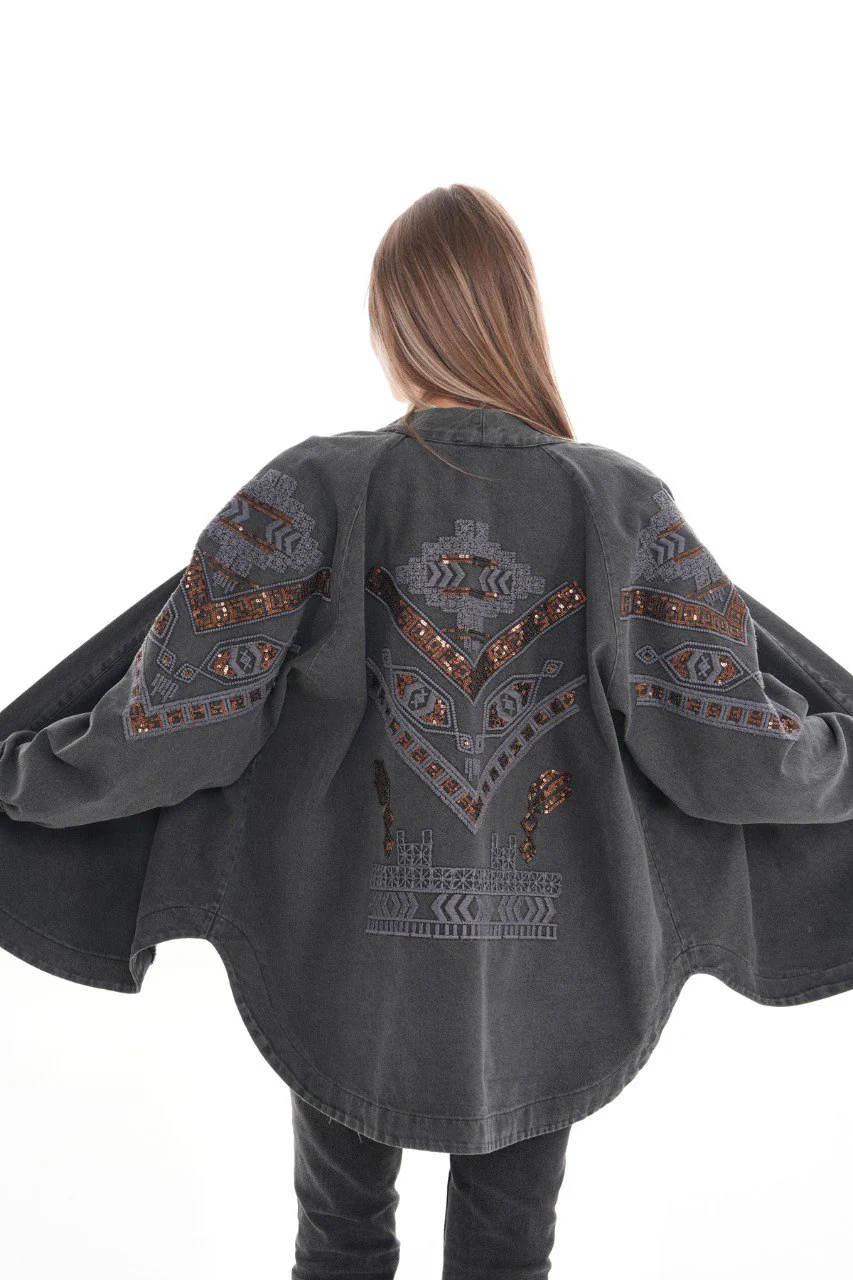 Kimono bohème à broderie