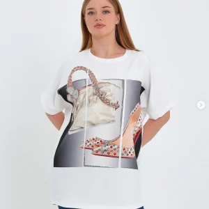 T-shirt Blanc imprimé