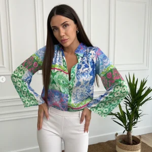 chemise en cotton à motifs