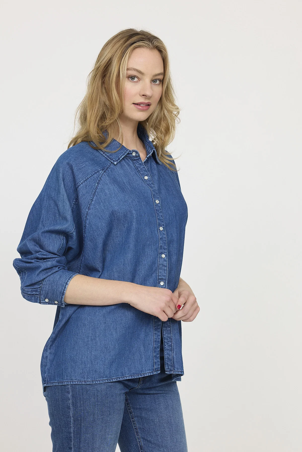 Chemise DULIA Vintage Blue – Image 3