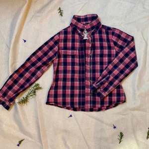 Chemise à Carreaux Bleu Marine et Rose fille 8 ans -128 cm