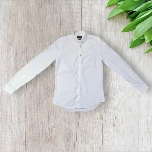 Chemise homme blanche Zara–Taille S | Manches longues & boutons chromés