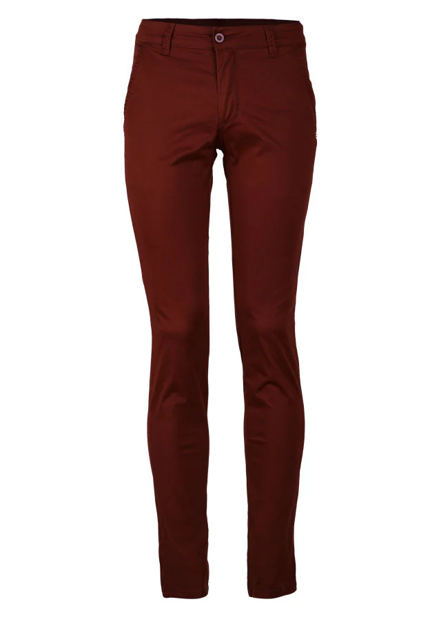 Pantalon chino slim bordeaux confortable homme fashion
