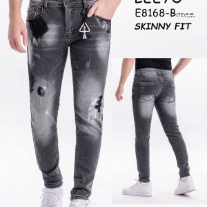 Jean Skinny Fit Gris Délavé