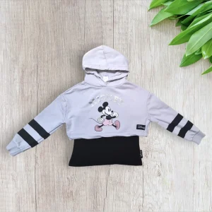 Ensemble Fille 7-8 Ans – Disney Mickey – C&A - Marcel Noir + Sweat Crop Top - Très Bon État
