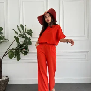 Ensemble lin orange