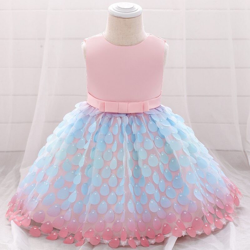 Robe bébé Bleu et Rose