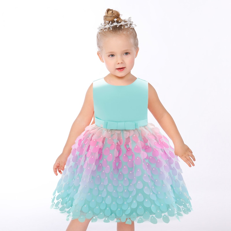 Robe Princesse Bébé Arc en Ciel