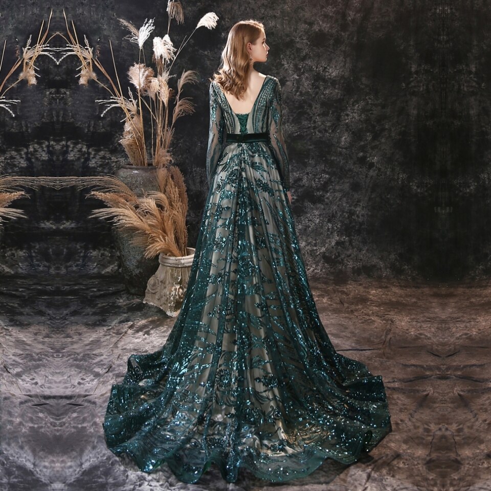 Robe de Bal Sirène Verte – Image 5