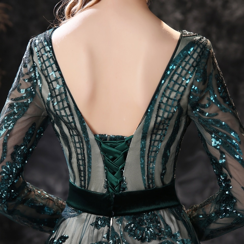 Robe de Bal Sirène Verte – Image 4