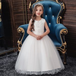 Robe de Princesse Blanche Fille