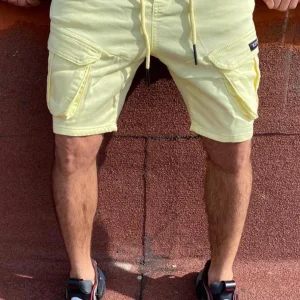 Short jogging jaune clair fashion homme stylé