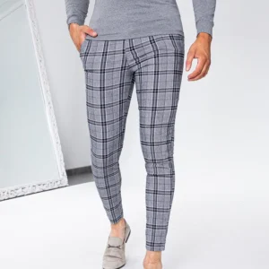Pantalon à carreaux slim homme stylé - Frilivin