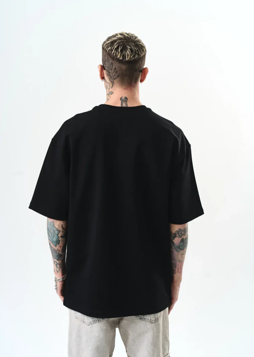 T-shirt oversize brodé cœur - Hallstarz - Puzzle – Image 3