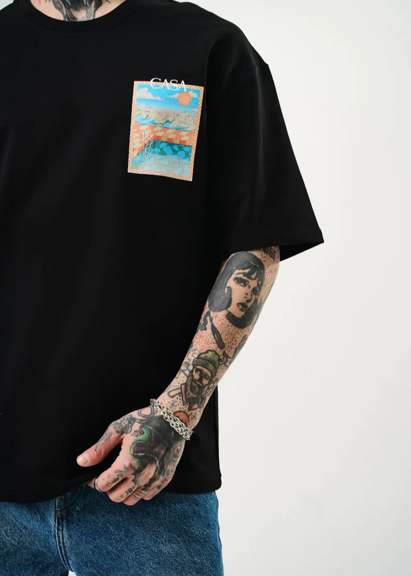 T-shirt Homme Oversize imprimé CASA Hallstarz 1607 – Image 3