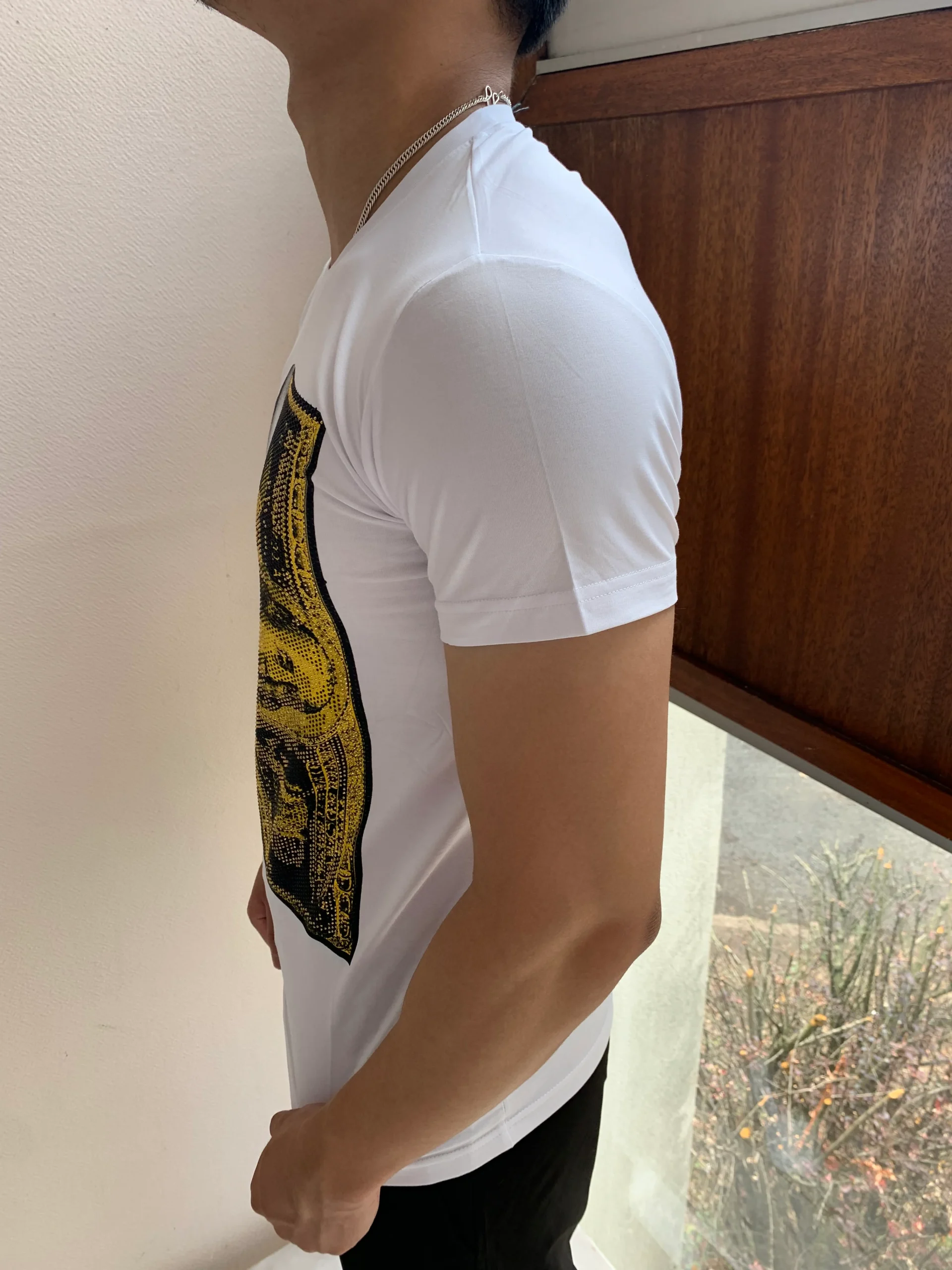 T-shirt manches courtes col rond motif gangster fashion homme – Image 2