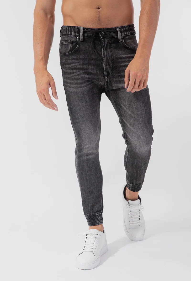 jean noir destroyer délavé homme fashion - Frilivin