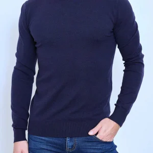Pull bleu marine fashion homme