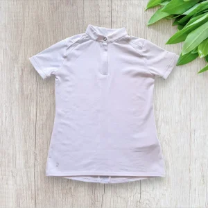 Polo équitation enfant pour concours Fouganza–5-6 ans–Blanc