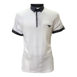 Polo Blanc en gaze de coton - Maxway 17-9857