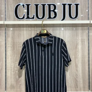 Polo Texturé Rayé Classique – Club Ju 5035