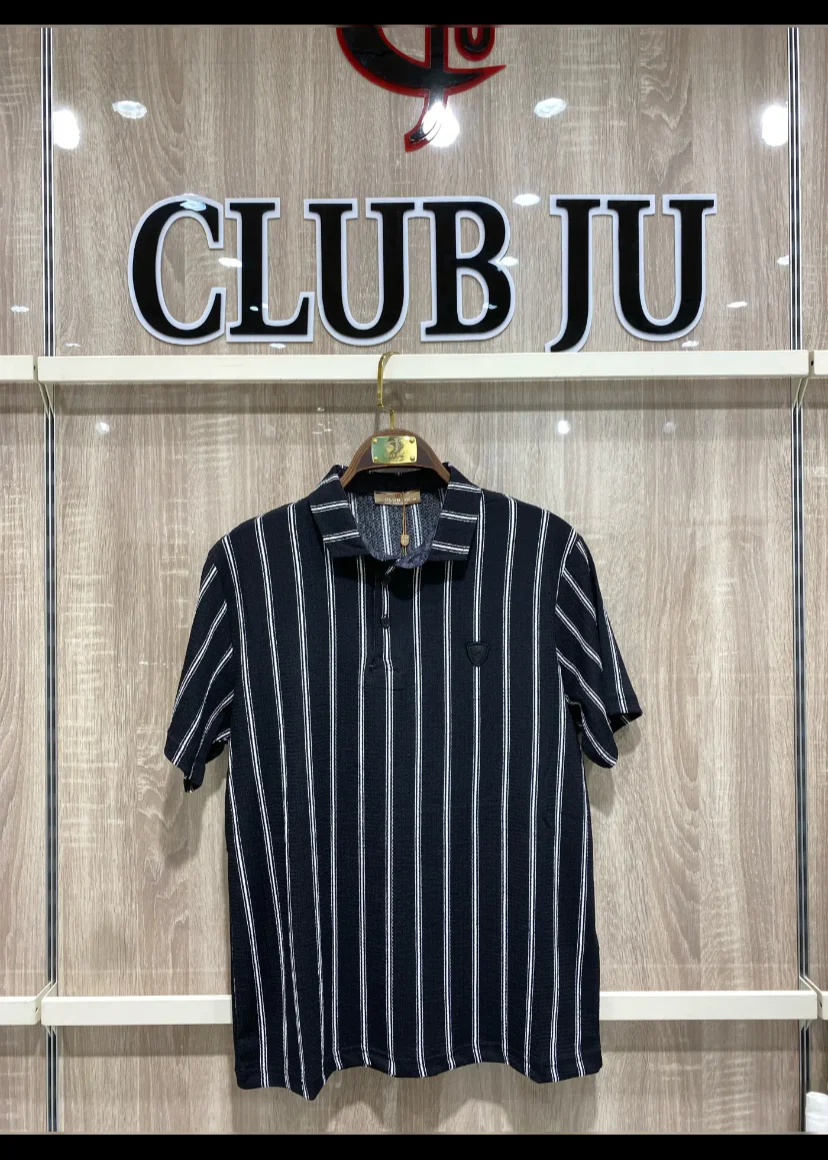 Polo Texturé Rayé Classique – Club Ju 5035
