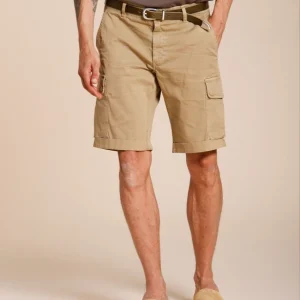 Chile bermuda cargo homme en satin stretch slim fit ①