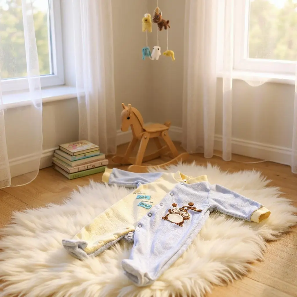 Pyjama Bébé Garçon 1 Pièce - Bleu Ciel et Blanc Crème avec Lapin - 3 Mois - Trois Kilo Sept – Image 5