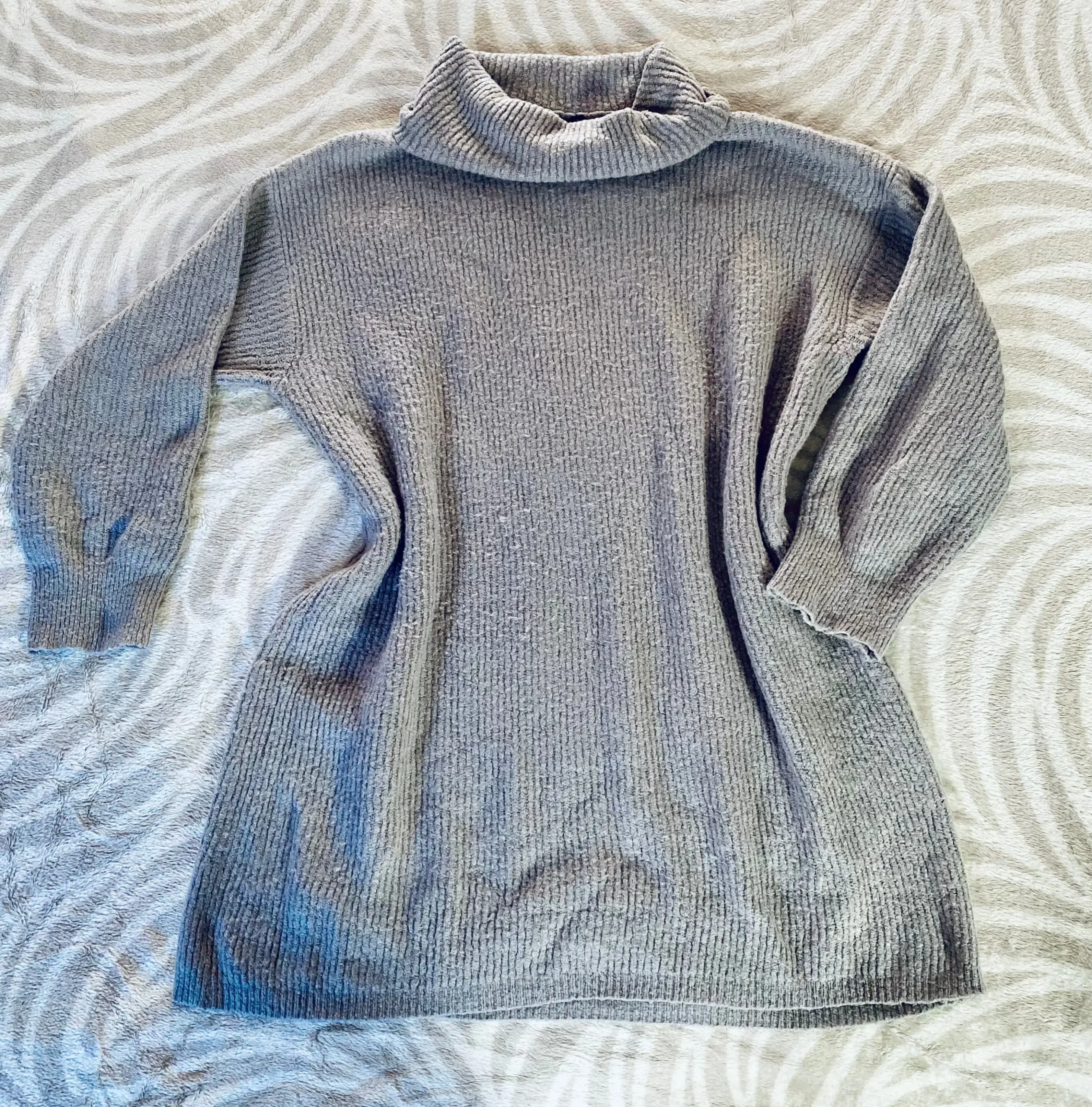 Robe Pull Femme Grise Effet Tricoté - Taille XL - Districenter