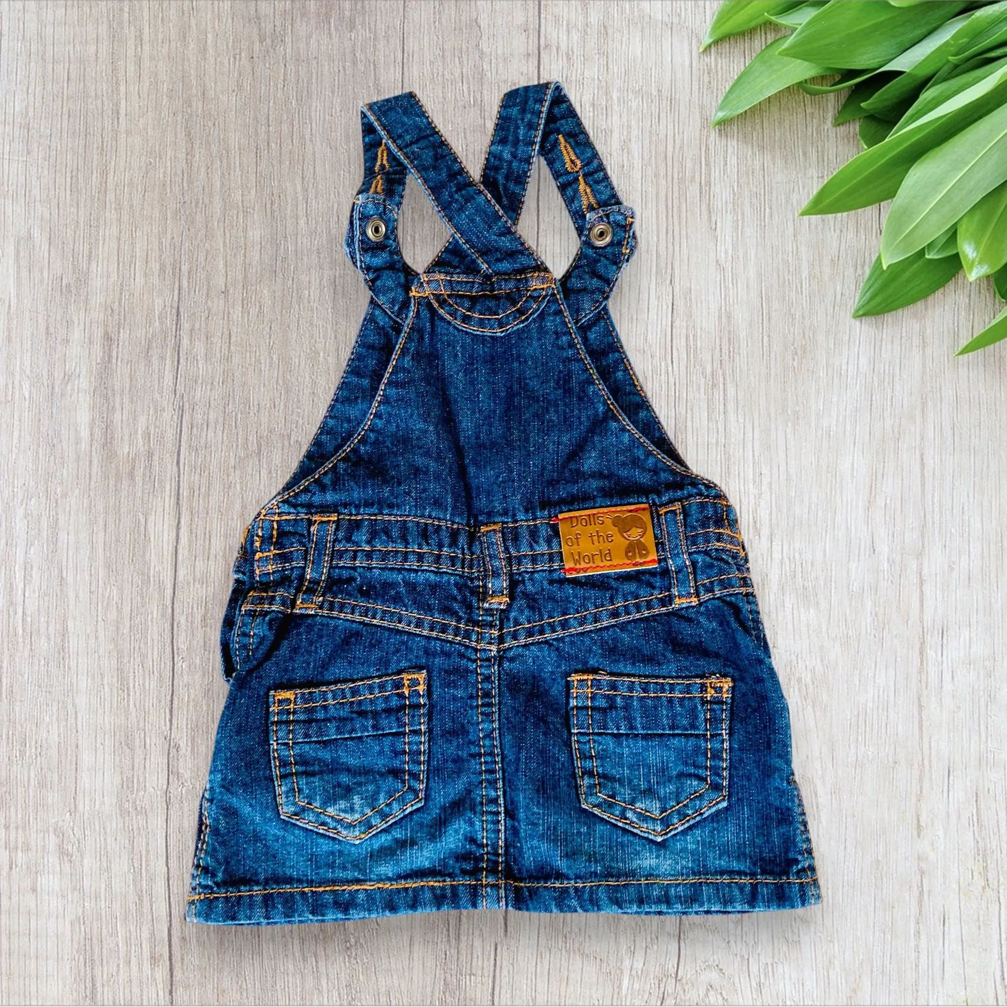 Robe Salopette en Jean Brut Foncé - Bébé Fille Taille 3 Mois - Kiabi – Image 2