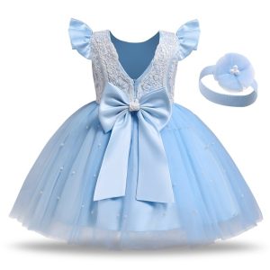 Robe Princesse Bleu CIel Bébé