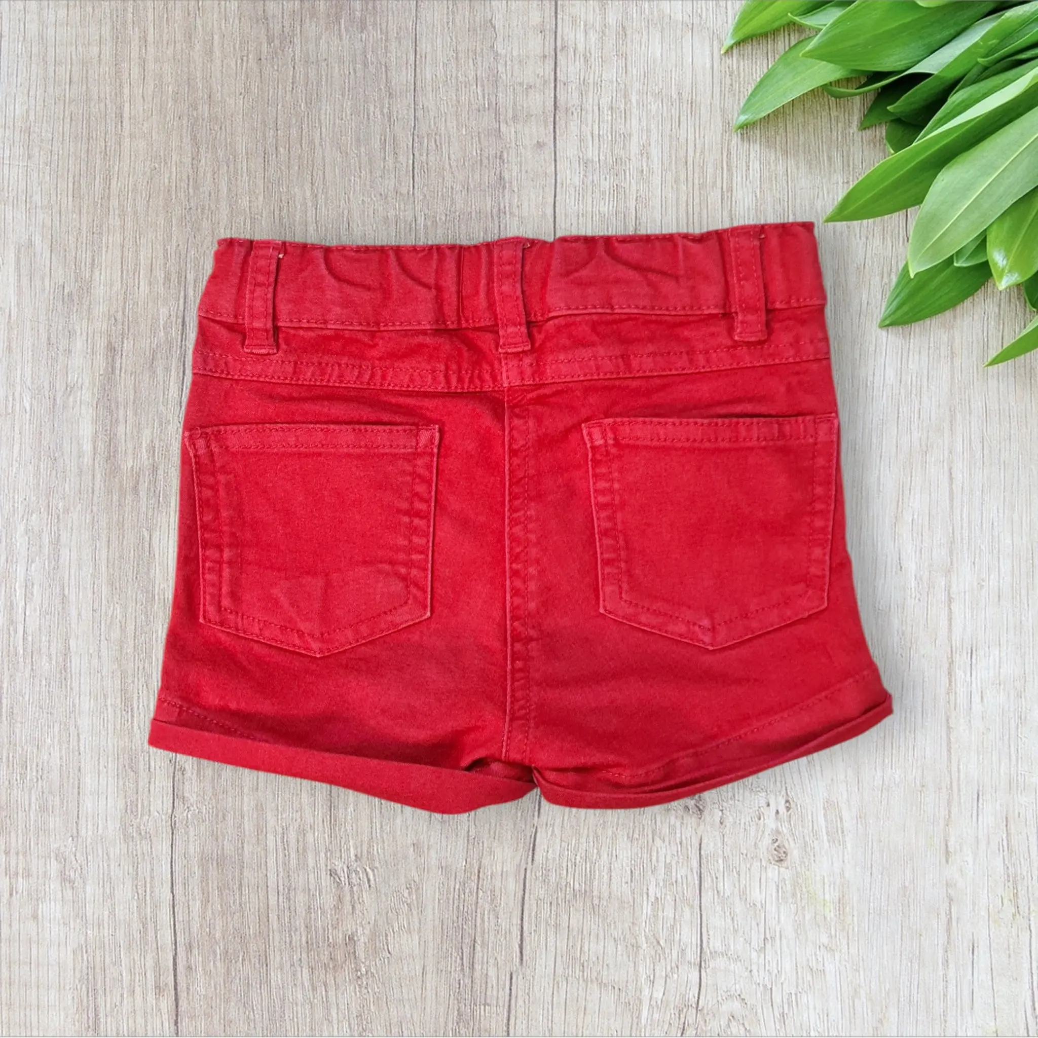 Short fille en jean coloré–5 ans | Rose clair ou rose-rouge | Districenter – Image 4