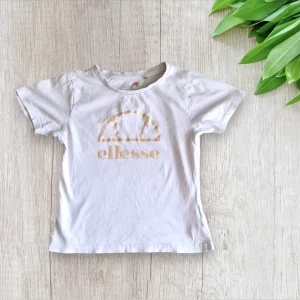 T-shirt fille Ellesse–8 ans–Blanc avec logo doré